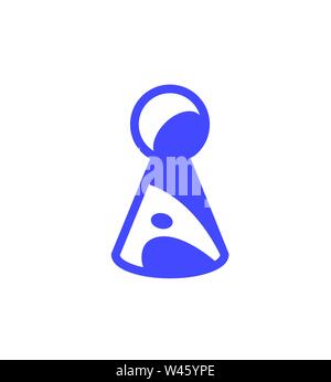 Logo icon chips for the game. Vector. The figure for the board game. Image is isolated on a white background. Company `s logo. Stylized abstract peopl Stock Vector